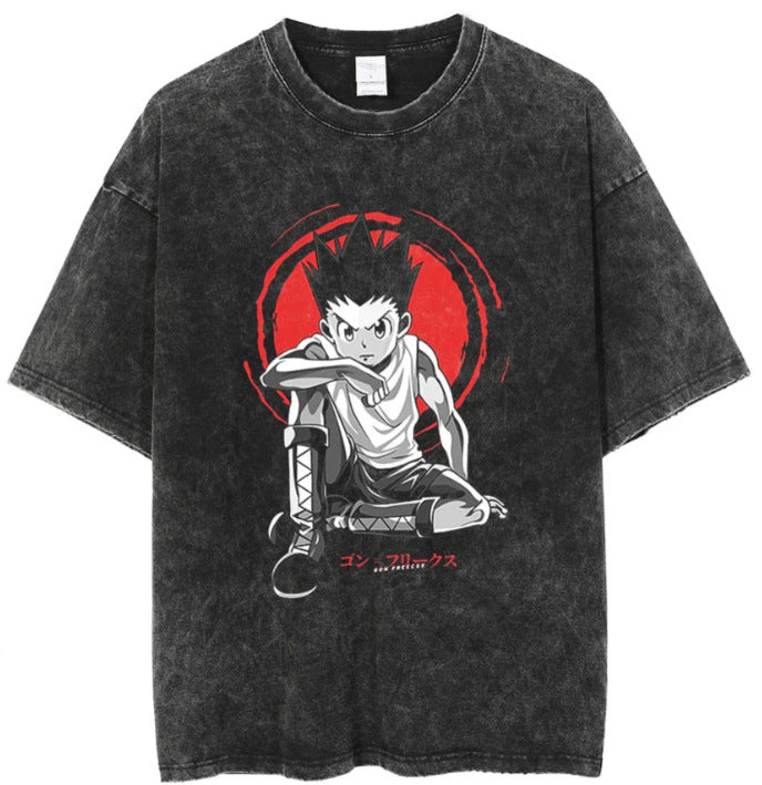 Vintage Cartoon Print Cotton T-Shirt