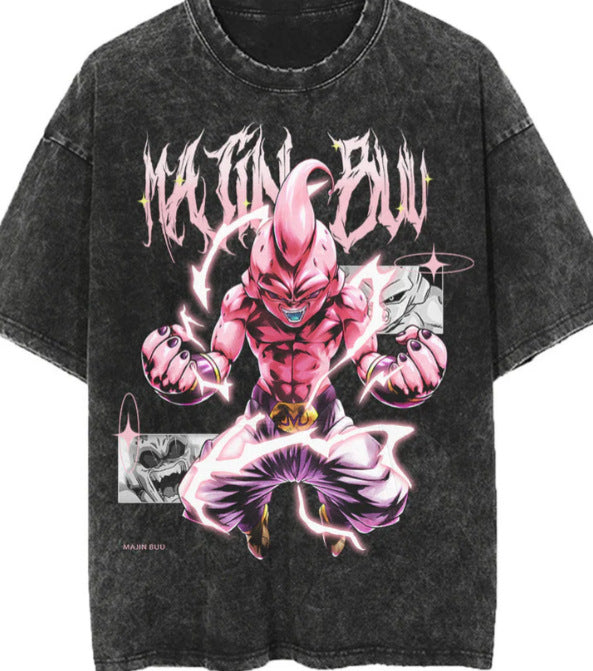 Vintage Cartoon Print Cotton T-Shirt