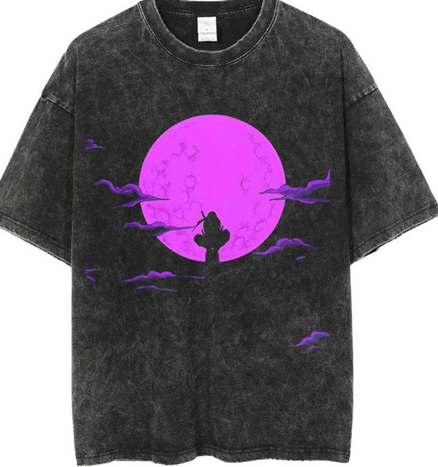 Vintage Cartoon Print Cotton T-Shirt