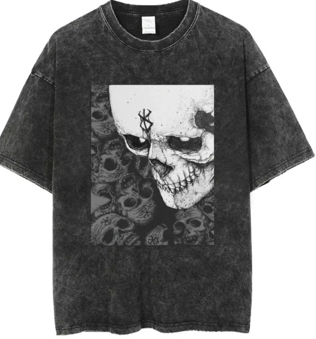 Vintage Cartoon Print Cotton T-Shirt