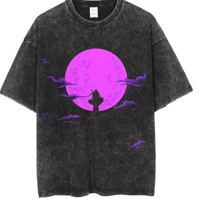 Vintage Cartoon Print Cotton T-Shirt