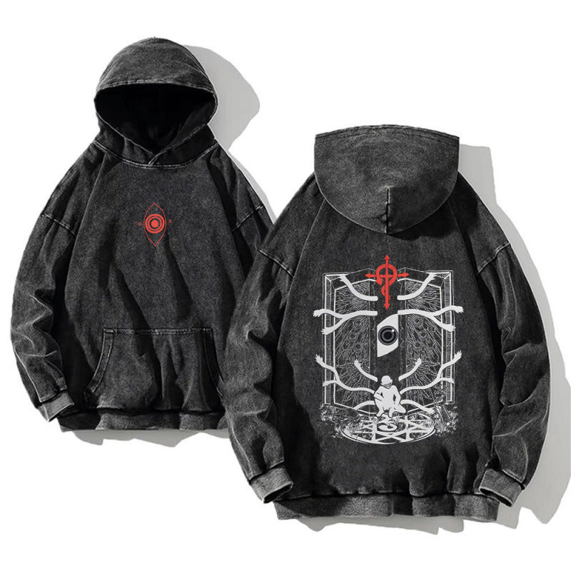 Washed cotton pullover shirt