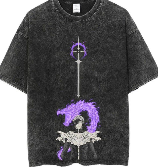 Vintage Cartoon Print Cotton T-Shirt