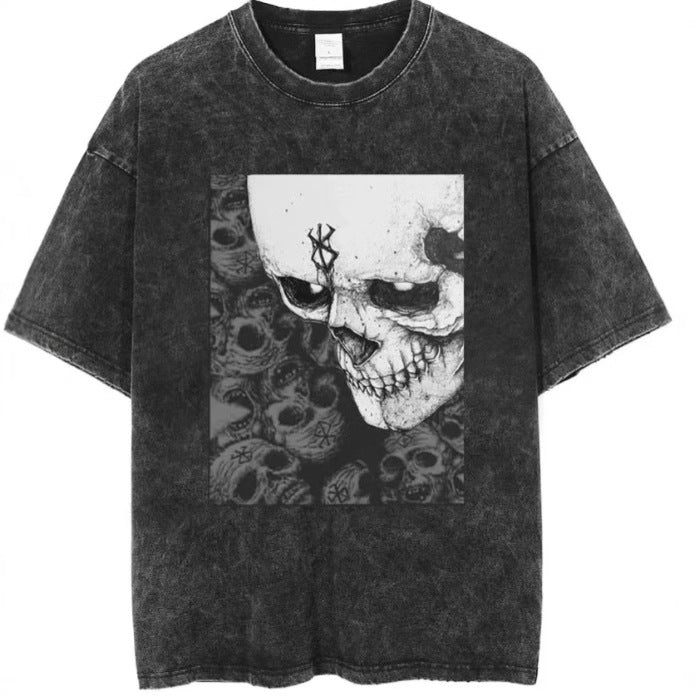 Vintage Cartoon Print Cotton T-Shirt