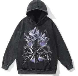 Vintage Dragon Ball Print Hoodie for Men and Women