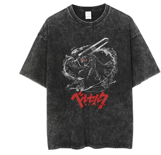 Berserk Vintage Wash Oversized Graphic T-Shirt (One Piece)